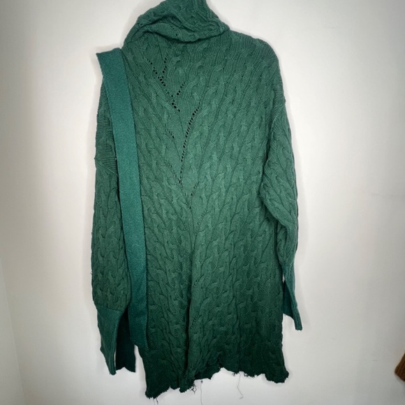 Free People Green Vetiver Shade Sweater Dress Size L - Picture 7 of 8